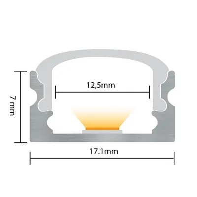 109012 - 1 m Led Profile Surface Alu-Ldp 3