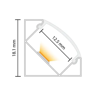 109032 - 1 m Led Profile Corner White-Ldp 3