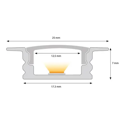 109035 - 1 m Led Profile Recessed White-Ldp 3