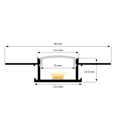 109036 - Profil Led 2 m Encastré Gyproc Alu-Ldp 3
