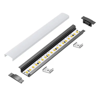 109072-2 m Led Profile Recessed 1 Black-Ldp 2