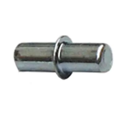 12 Shelf Supports, Round, Plated. 8+8x5mm
