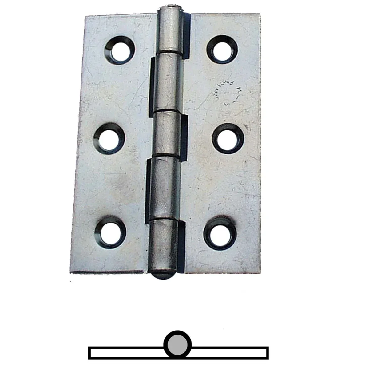 2 Brede Scharnieren, Verz 44 X 63 mm