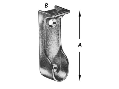 2 Tube Carriers Oval Tube + Bolt 64x20 mm
