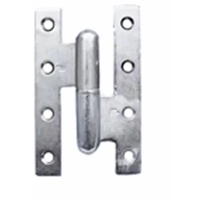 2 H Hinges, Galvanized, Right 110x70mm