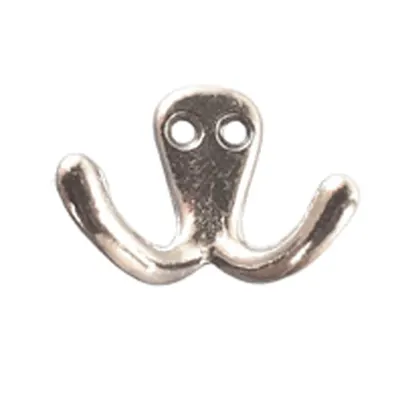 2 Coat Hooks, Double, Aluminum 40x25mm