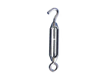 2 Cable Tensioners Hook+eye Satin. 3/16"