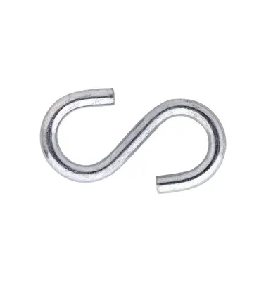 2 Open S-Hooks Galvanized 3x34mm