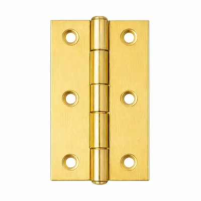 2 Narrow Hinges Brass 40x25mm