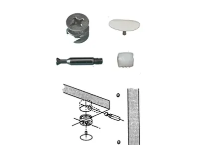 2 Connection Sets, Eccentric M6x27mm