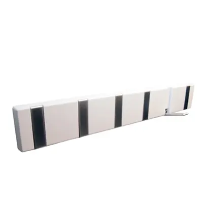 4 Portemanteaux Rabattables, Noir 316x22x72 mm