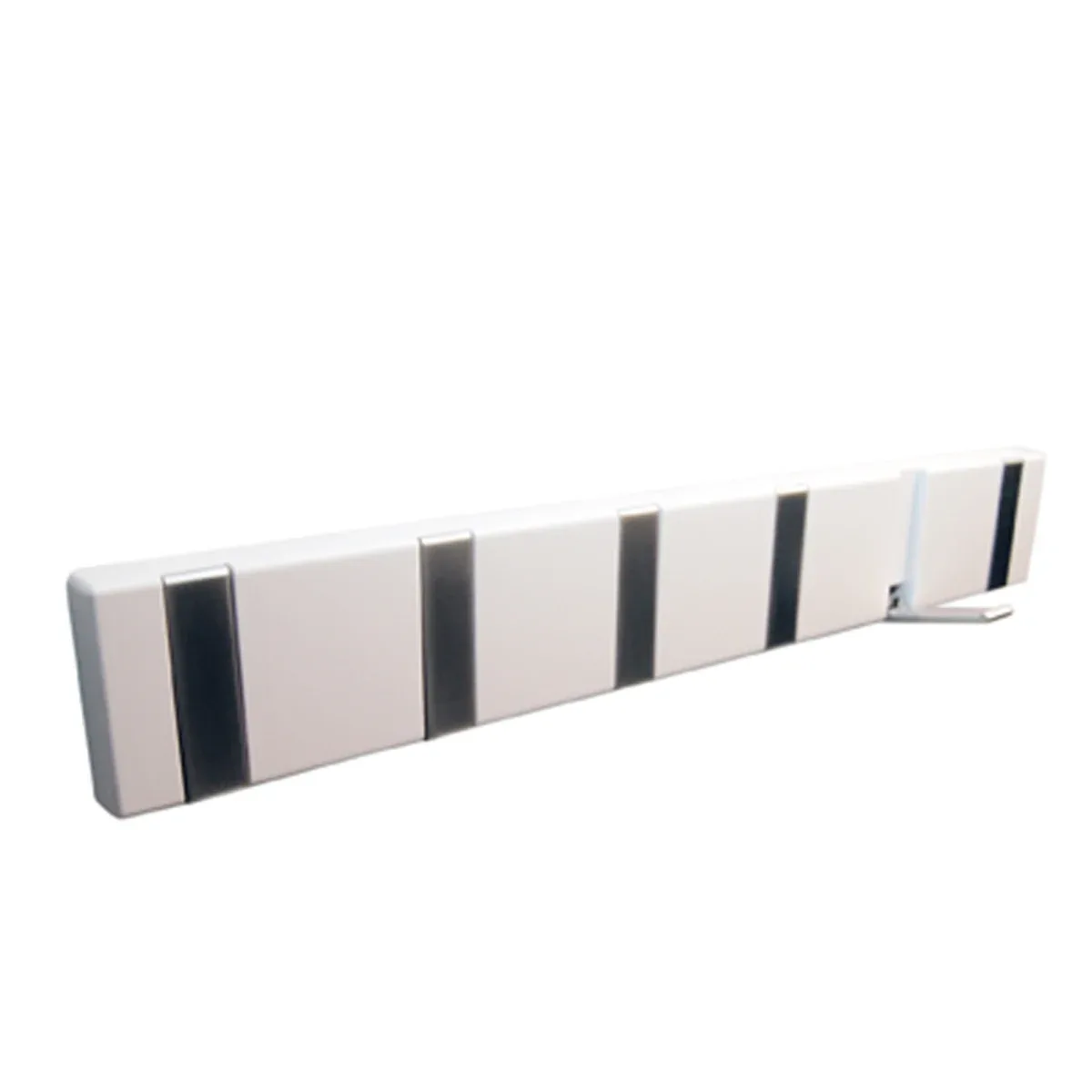 4 Porte-Manteaux Rabattables, Blanc 316x22x72 mm