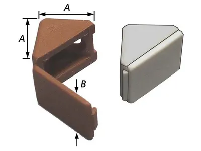 4 Shelf Support Connectors, Pvc Brown/brun