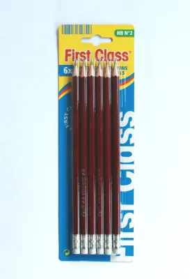 6 Crayons Hb/2 Avec Gomme Fc