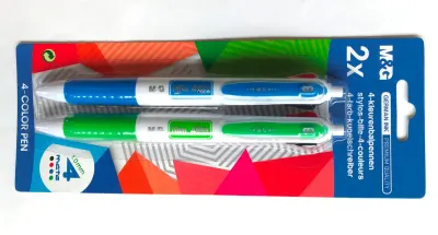 Stylo À Bille 4 Couleurs 2 Pièces M&g