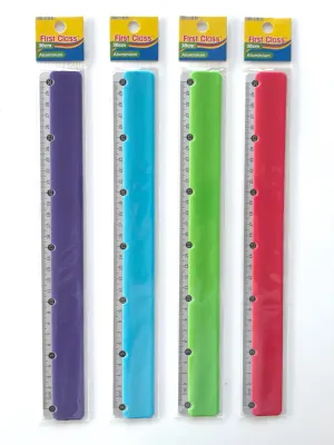 Lineaal 30 cm Aluminium + Plastiek Fc.