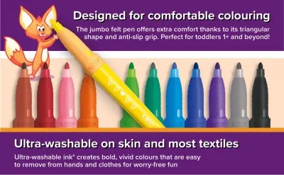 Stiften Jumbo 10st Washable Fc 3