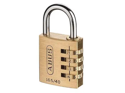 Abus Number Padlock 165 Brass 42 mm