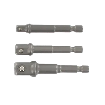 Adapterset voor Doppen 3dlg 1/4+3/8+1/2 1