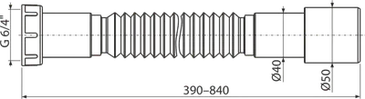 Alcaplast Flex Sifon 6/4'' 50/40mm