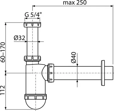 Alcaplast Potsiphon 40 mm 3