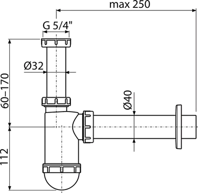 Alcaplast Potsiphon 40 mm 6
