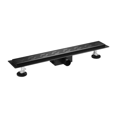 Aloni Shower Drain Stainless Steel Black 100 cm 2