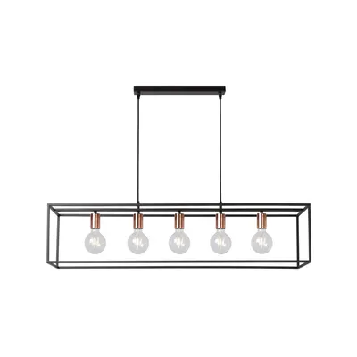Arthur Pendel 5xe27 25/25/110cm Zwart