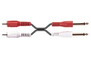 Audio Cbl 2x Rca Pl-2x 6.3 mm Mono Pl M/m 1.5 m