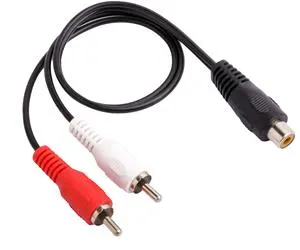 Audio Cbl 2x Rca Plug-Rca Jack M/f 0.3 m
