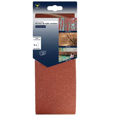 Schuurbanden Assorti Grain 80/120/180 — 100×560 mm — 3 Stuks — Sea 1