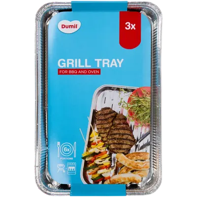 Bbq Grillschalen 3st Alu 23x34cm 2