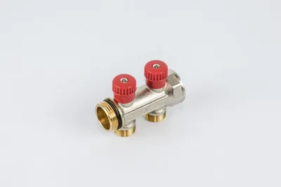 Verdeler voor Cv Messing Begetube 1" + 2 X M24 Blauw