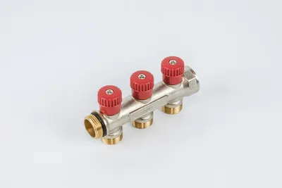 Divider for Central Heating Brass Begetube 3/4" + 3 X M24 Blue