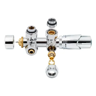 Belrad Aansluitset Midden Muur Chrome M30x16
