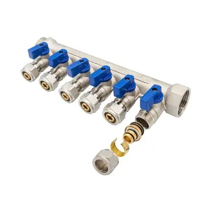 Belrad Collecteur 6 Lignes Bleu 4/4mf