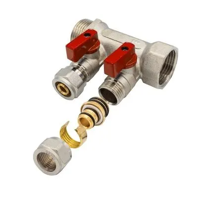 Belrad Collecteur 6 Lignes Rouge 4/4mf 4