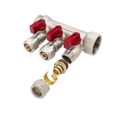 Belrad Collecteur 6 Lignes Rouge 4/4mf 5