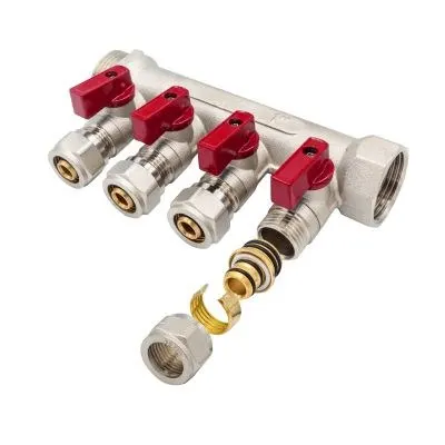 Belrad Collecteur 6 Lignes Rouge 4/4mf 6