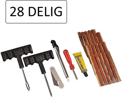 Benson Kit de Réparation de Pneus de Voiture 27 Pièces