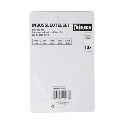 Benson Inbussleutel Set 10dlg 4