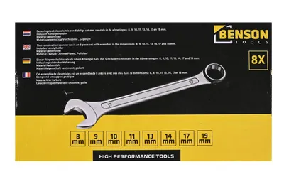 Benson Ring/steeksleutel Set 8dlg 3
