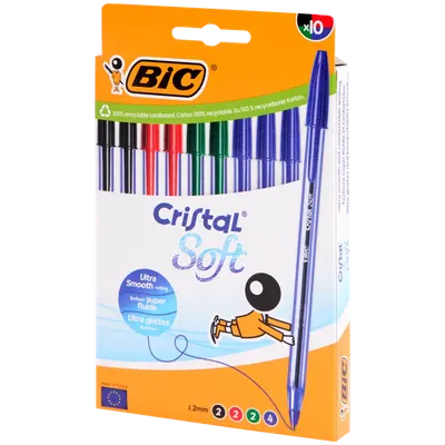 Stylo À Bille Bic Crystal Soft 10pcs