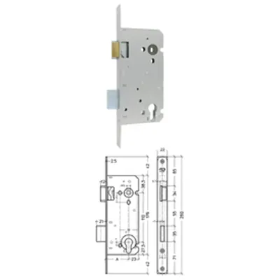 Interior Door Lock 110x80l Inox