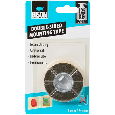Ruban Adhésif Double Face Bison 2 m X 19 mm