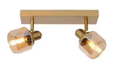 Lucide Bjorn - Ceiling Spotlight - 2xe14 - Matt Gold / Brass