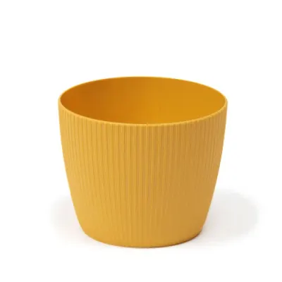 Flowerpot D18 H15cm Jumper Mustard