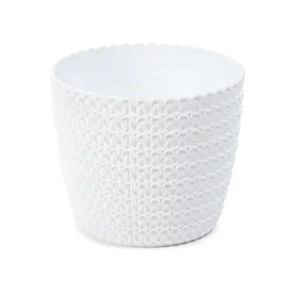 Flowerpot Dia 14 H12cm Magnolia Jersey White