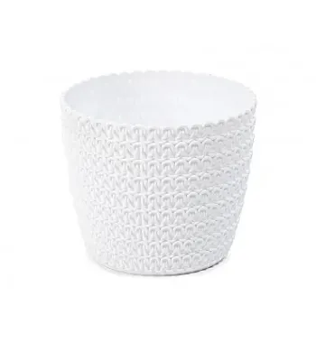 Flowerpot Dia 26 H22cm Magnolia Jersey White