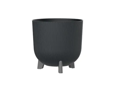 Flower Pot On Foot Iris 30.3 cm Black